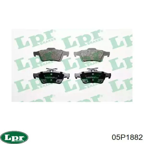 Задні гальмівні колодки 05P1882 LPR