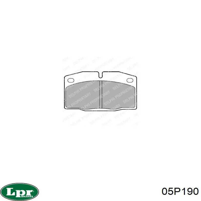05P190 LPR колодки гальмівні передні, дискові