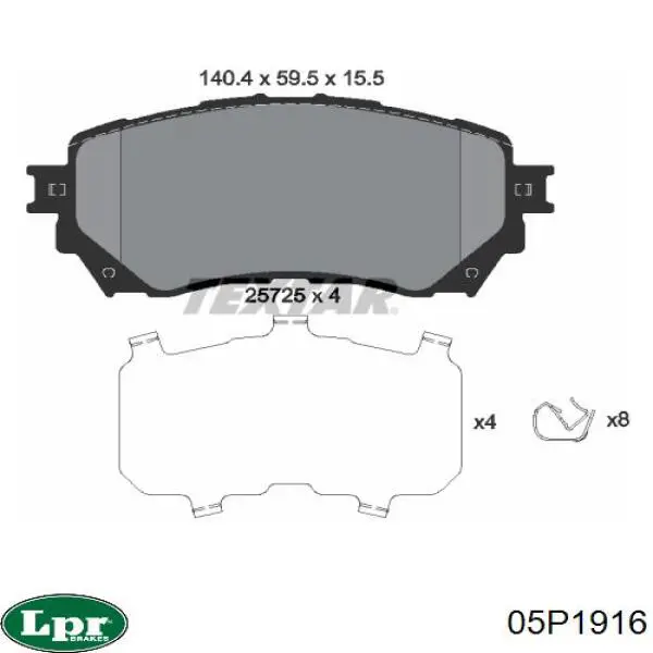 Тормозні колодки LPR 05P1916