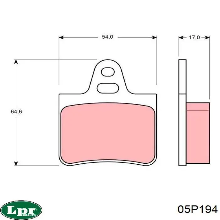 Купити 05P194 LPR Задні колодки