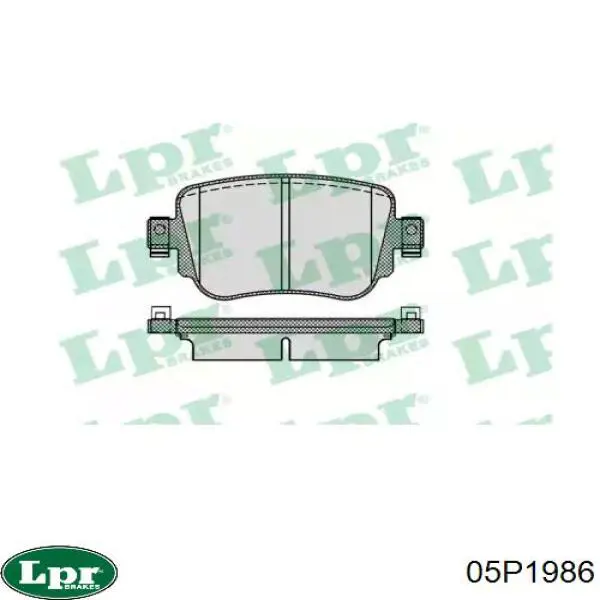 Колодки гальмові задні, дискові 05P1986 LPR