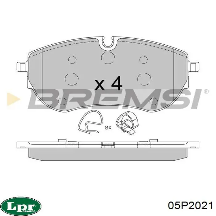Передні тормозні колодки 05P2021 LPR