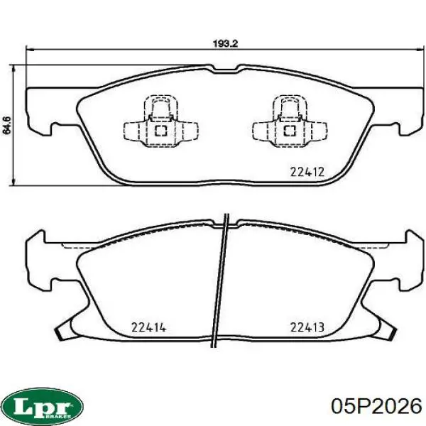 Передні тормозні колодки 05P2026 LPR