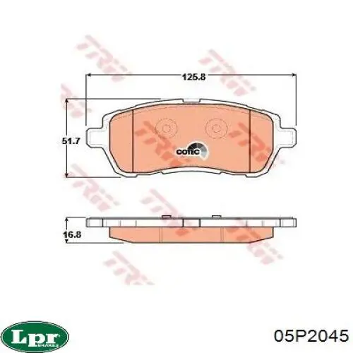 Тормозні колодки LPR 05P2045