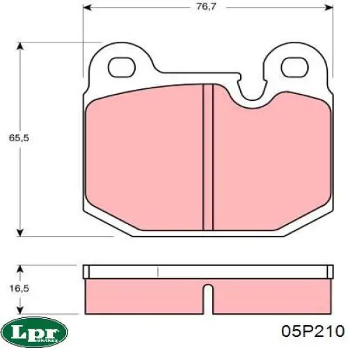 Колодки гальмівні передні, дискові 05P210 LPR