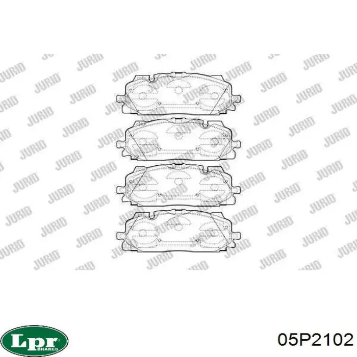 Колодки гальмівні передні, дискові 05P2102 LPR