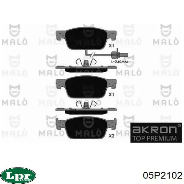 Передні тормозні колодки 05P2102 LPR