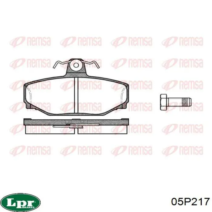 Колодки гальмові задні, дискові 05P217 LPR