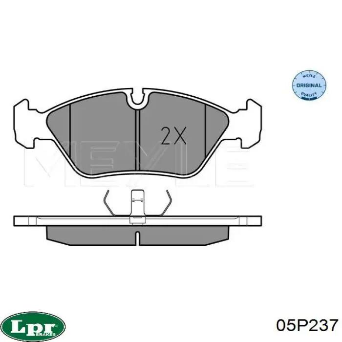Колодки гальмівні передні, дискові 05P237 LPR