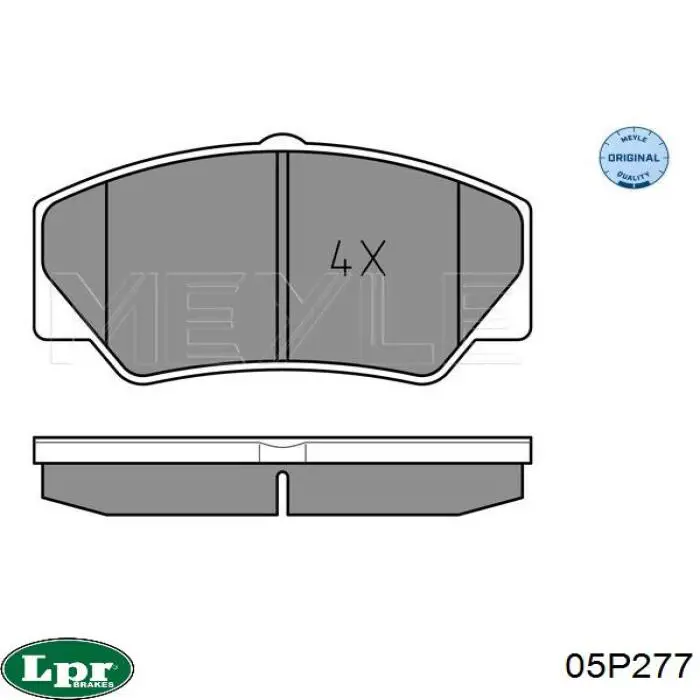 Колодки гальмівні передні, дискові 05P277 LPR