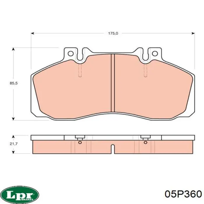Купити 05P360 LPR Задні колодки