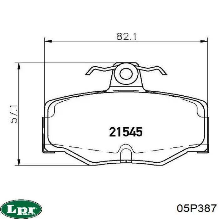 Купити 05P387 LPR Задні колодки