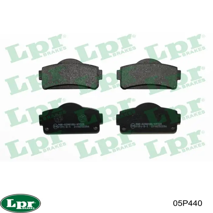 05P440 LPR Колодки гальмівні задні, дискові