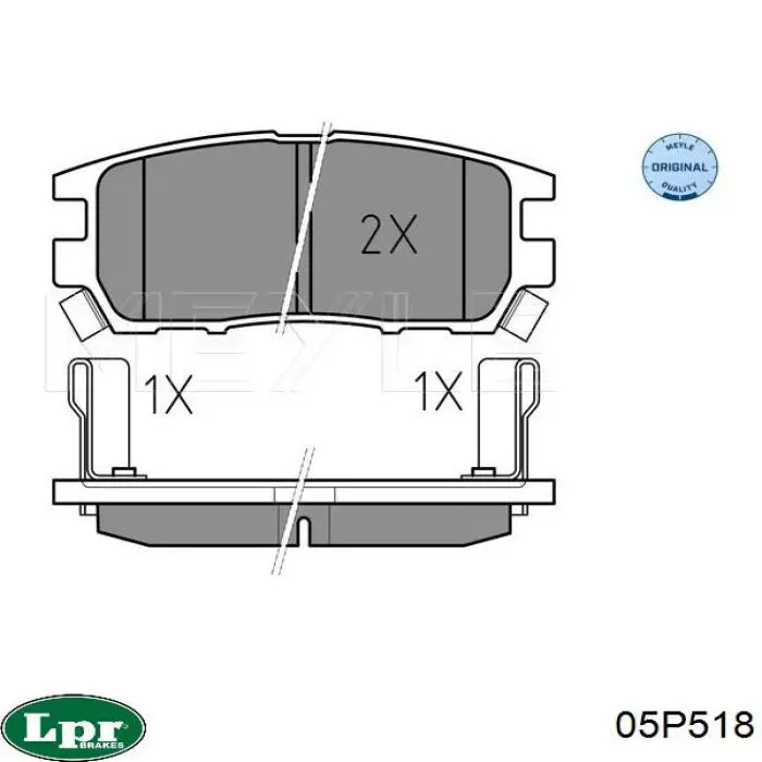 Задні дискові колодки LPR 05P518