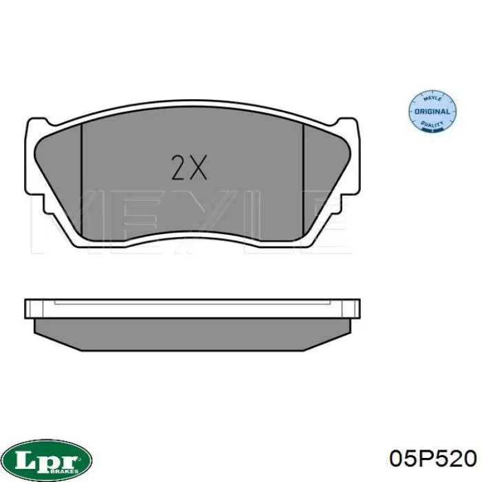 Передні тормозні колодки 05P520 LPR