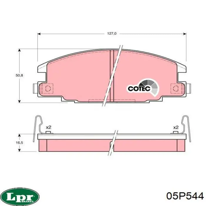 Гальмівні колодки LPR 05P544 ціна, від 15.36 USD
