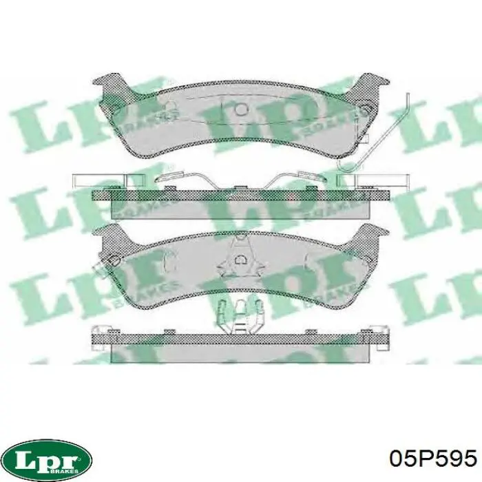 Колодки гальмові задні, дискові 05P595 LPR