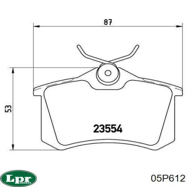 Тормозні колодки LPR 05P612