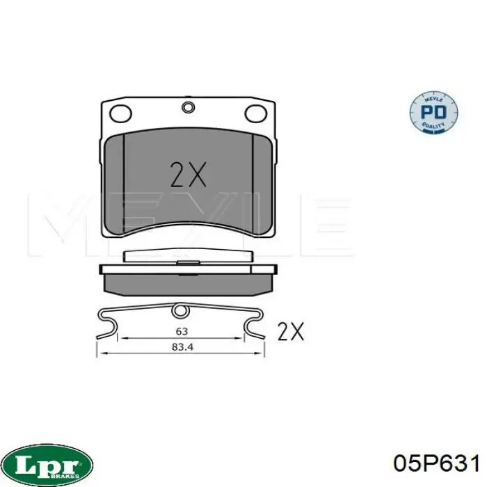 Тормозні колодки LPR 05P631