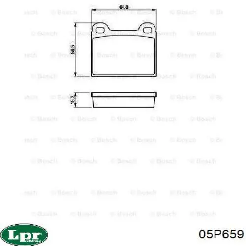 Гальмівні колодки LPR 05P659 ціна, від 9.14 USD