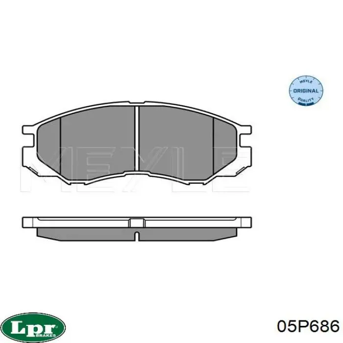 05P686 LPR колодки гальмівні передні, дискові