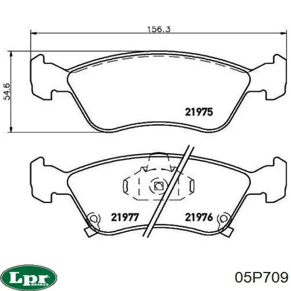 Гальмівні колодки LPR 05P709 ціна, від 14.29 USD