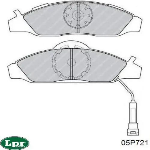 Передні тормозні колодки 05P721 LPR