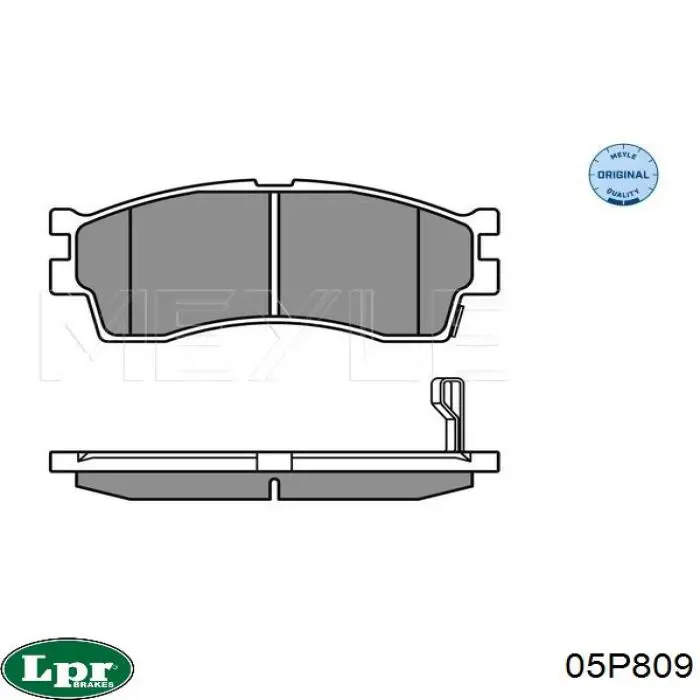 Передні тормозні колодки 05P809 LPR