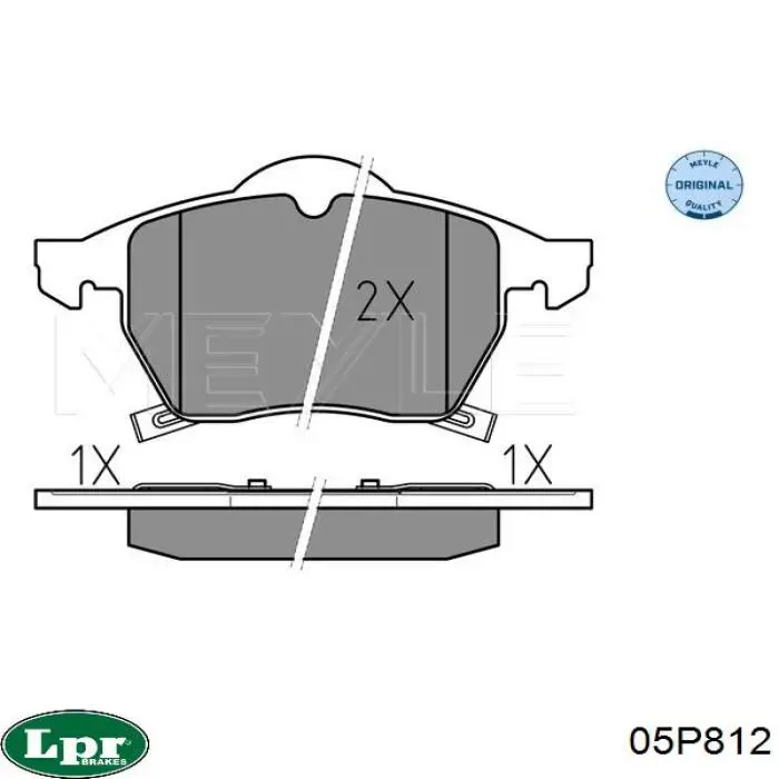 Гальмівні колодки LPR 05P812 ціна, від 22.56 USD