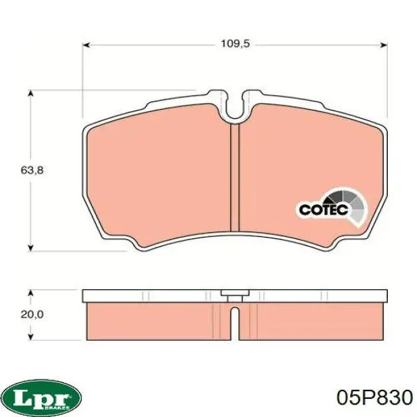 Задні гальмівні колодки LPR 05P830 ціна, від 18.70 USD
