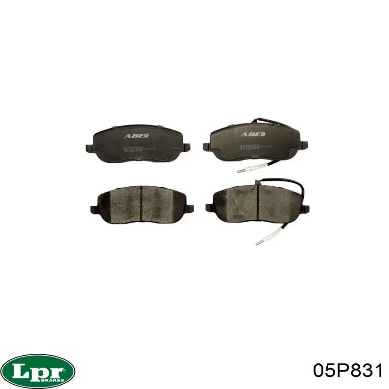 Передні тормозні колодки 05P831 LPR