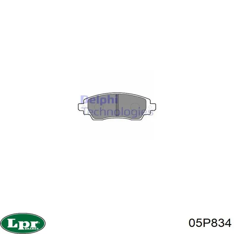Передні тормозні колодки 05P834 LPR