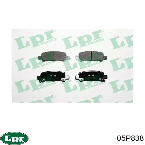 Купити 05P838 LPR Задні колодки