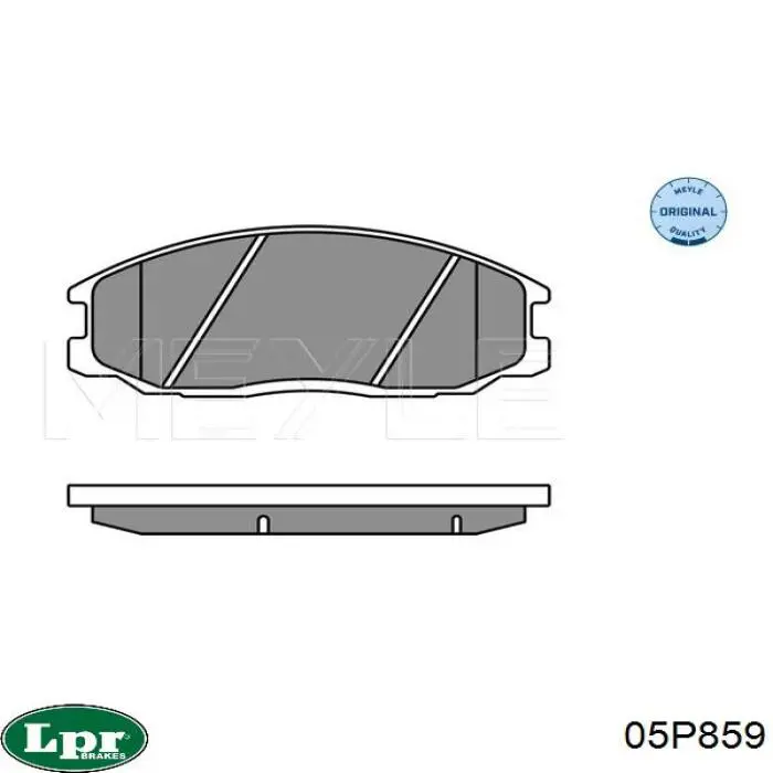Колодки гальмівні передні, дискові 05P859 LPR