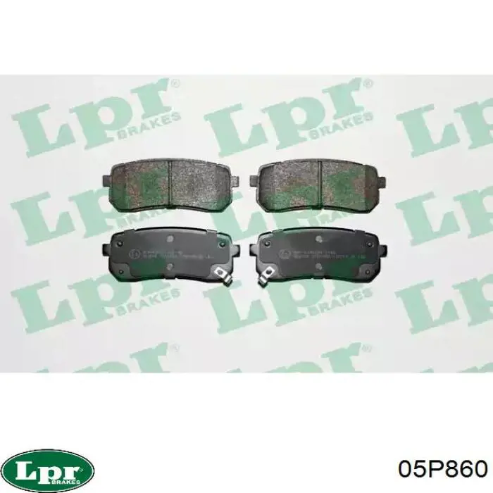 Передні тормозні колодки 05P860 LPR