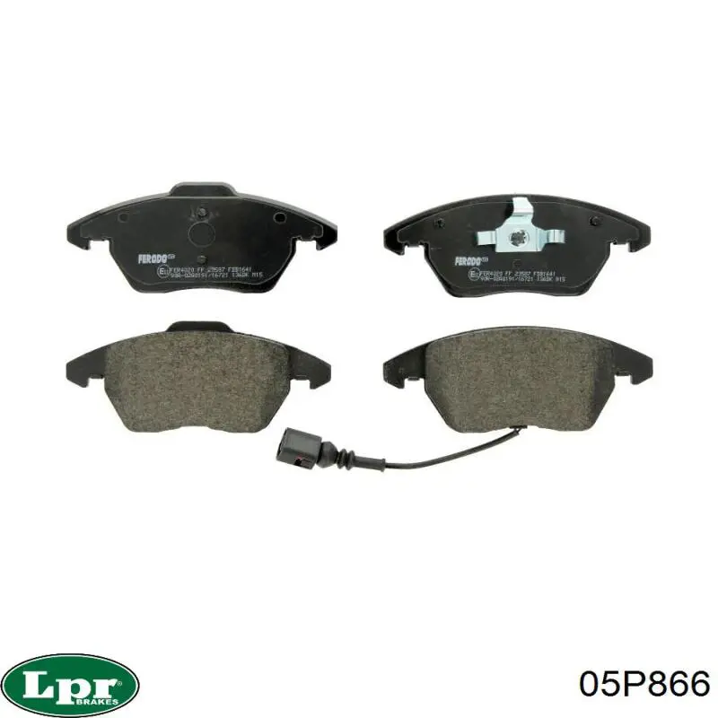 Передні тормозні колодки 05P866 LPR