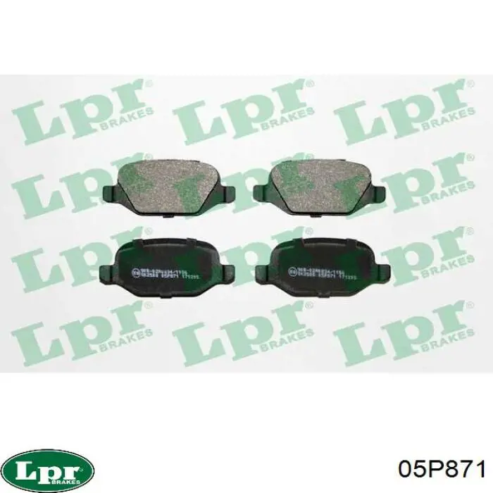 Задні гальмівні колодки 05P871 LPR
