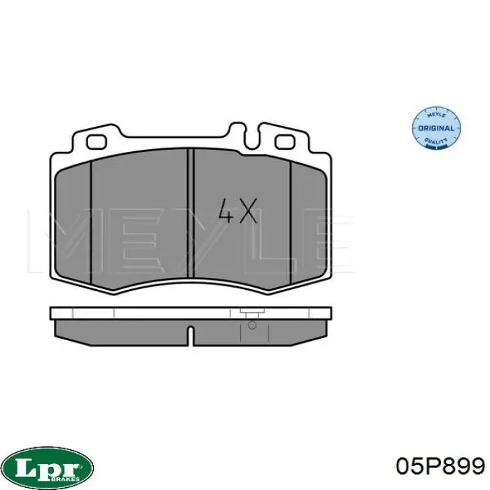 Купити 05P899 LPR Колодки гальмівні передні, дискові