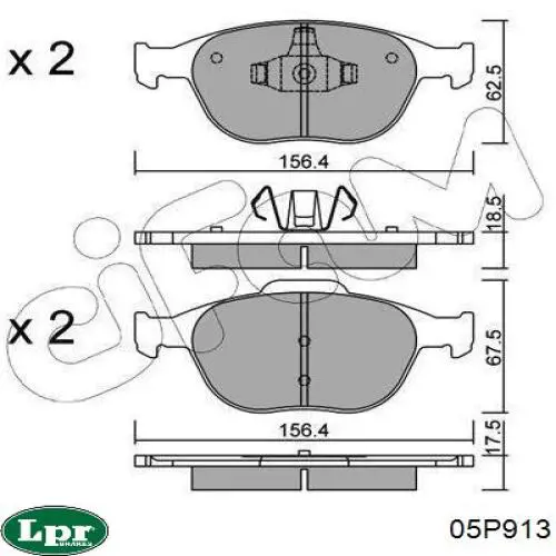 Тормозні колодки LPR 05P913