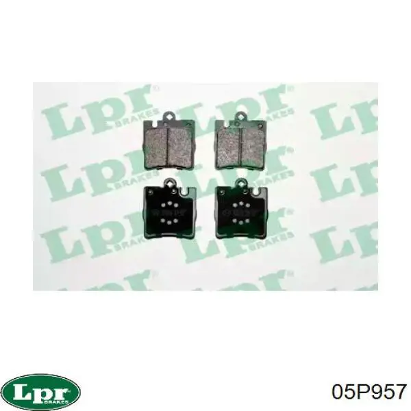 05P957 LPR Колодки гальмівні задні, дискові