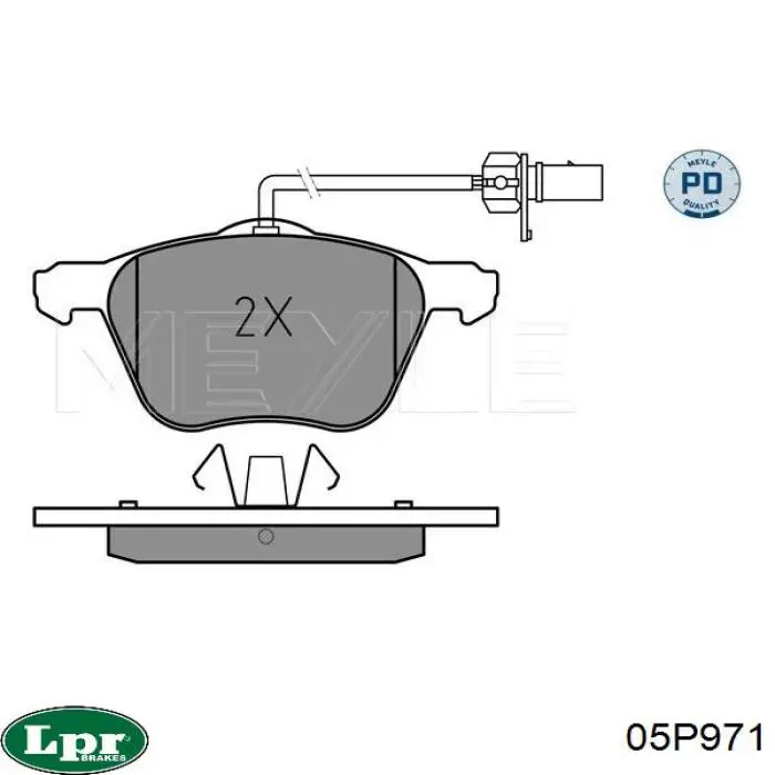Купити 05P971 LPR Колодки гальмівні передні, дискові