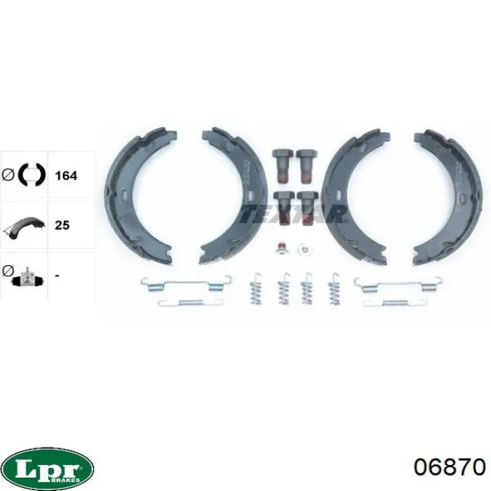 Колодки ручника 06870 LPR