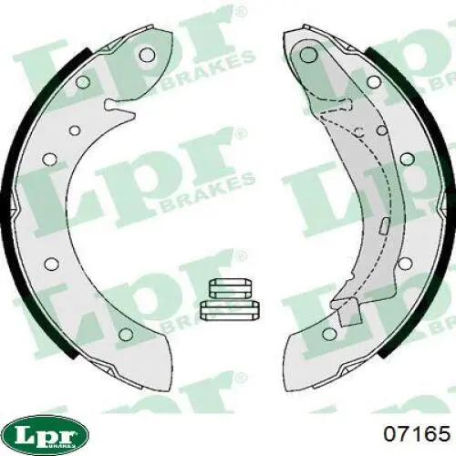 Колодки гальмівні задні барабанні, в зборі з циліндруми, комплект 07165 LPR