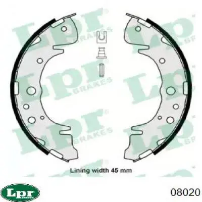 Колодки ручника / стоянкового гальма LPR 08020 ціна, від 29.16 USD
