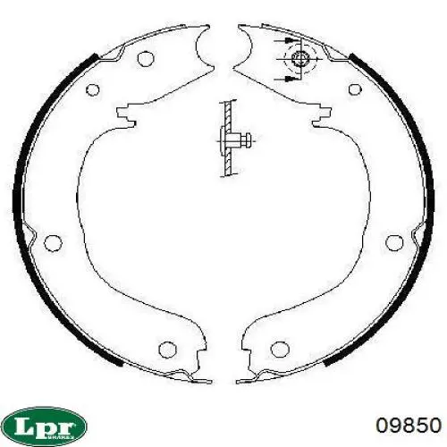 Колодки ручника/стоянкового гальма 09850 LPR