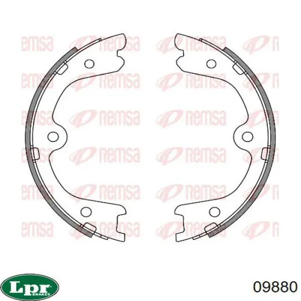 Колодки ручника 09880 LPR