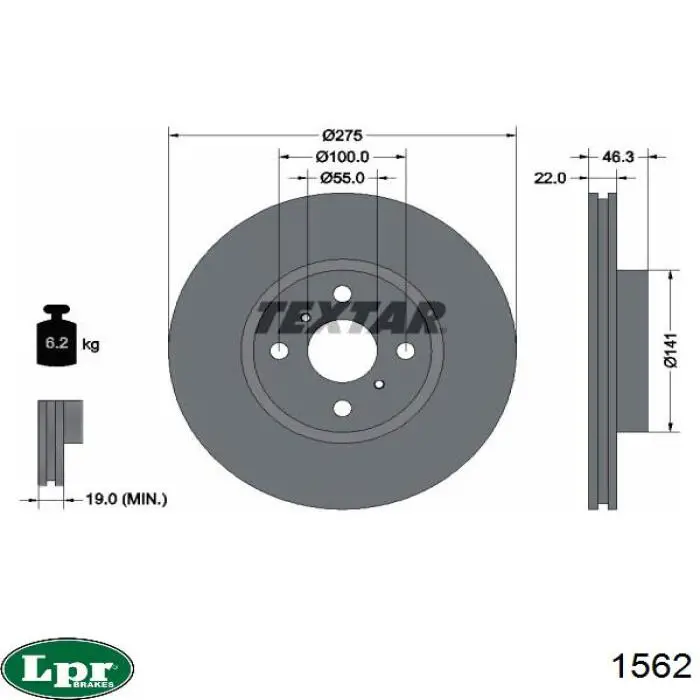 Циліндр головний гальма (Гідротормоз) LPR 6101 ціна, від 101.67 USD