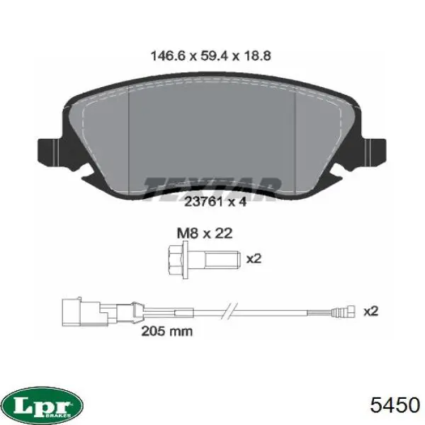 Колодки гальмові задні, барабанні 5450 LPR