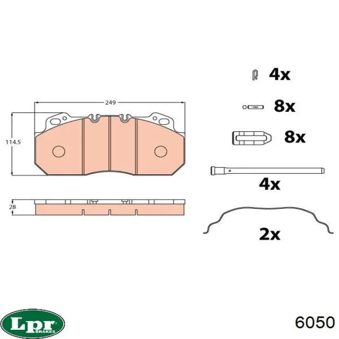 Колодки гальмові задні, барабанні LPR 6050 ціна, від 14.09 USD