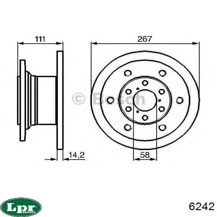 Циліндр головний гальма (Гідротормоз) LPR 6242 ціна, від 98.09 USD